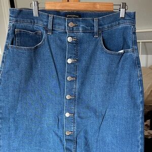 Banana Republic Classic Blue Button-Down Skirt